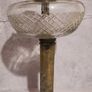 Antique Matador 15" Oil Lamp Glass Wood Base Brass Stem Burner Torch Light Image 2