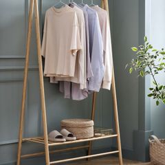 Bamboo clothes rail