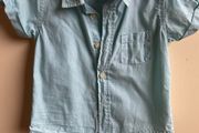 Blue short sleeve shirt 9-12 months