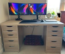 IKEA Study TABLE with Alex drawers