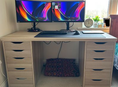 IKEA Study TABLE with Alex drawers