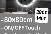 LED Bathroom Mirror Defogger Demister 80cm Round