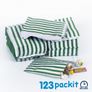LOT of 400 pcs GREEN stripe sweet bags 5x7" ideal for candy weddings parties candy cart shop small retails and sweet shops SIZE 5x7 inches Image 2
