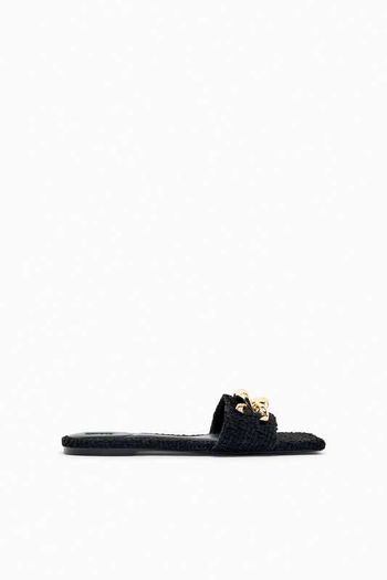 ZARA Golden Chain Flats