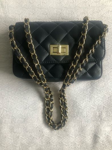 Genuine leather navy bag