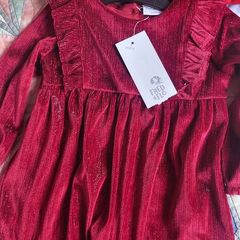 xmas dress and coat 6-9mths brand new