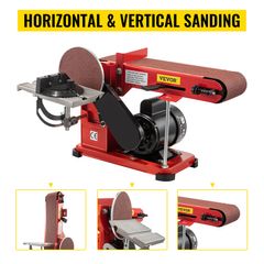 375W Multi-Function Abrasive Sanding Machine Desktop Belt Disc Sander Handmade Woodworking Grinding Polishing Power Tools