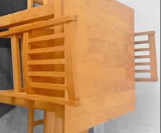 Wooden table with 4 chairs