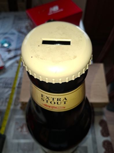 Giant Plastic Classic Guinness Extra Stout Bottle Geniuss Beer Bottle money box or Tips Bottle,
