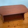 Contemporary Dark Wood Coffee Table with Storage Shelf | Excellent Condition Image 3