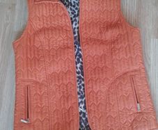 Orange jacket with no sleeve