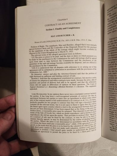 A Casebook On Contract Law. J.C.Smith & J. A. C. Thomas. 7th Edition  Large Volume Paperback In Good Condition. See Photos For Same.