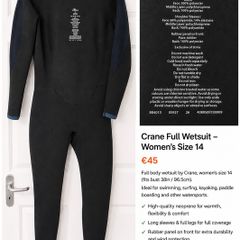 Women's Wetsuit (Crane) - size 14
