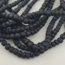 Antique African Style Dark Black Blue 5-6.6mm Glass Beads Necklace Strand Image 8