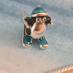 Brand new, unused silver charm pendant, S925 sterling silver, jewellery, Penguin