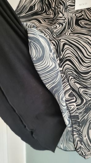 MXO Layered camel and black abstract high neck Sz M (Fit 12-14)  and Sz S (Fit 8-10 UK) Bnwt Rrp 75