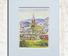 Shandon Tower Cork Art Print | Cork City Ireland Print | Irish Wall Art | Painting by Anna O'Hara | Cork Landmark Print | Mounted or Unmounted