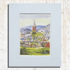 Shandon Tower Cork Art Print | Cork City Ireland Print | Irish Wall Art | Painting by Anna O'Hara | Cork Landmark Print | Mounted or Unmounted