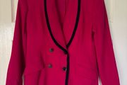 Vintage Petite Sophisticate Pink Wool Crepe Blazer size 10