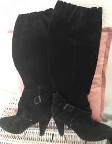 Fornarina black suede tall boots
