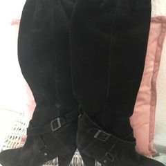Fornarina black suede tall boots