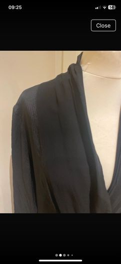 Vintage Ghost London black viscose dress - size 12