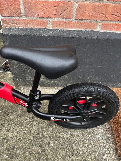 Spark Balance Bike Red 12 inch with lights for kids 3 Years +, scooter with lights 3 Years +, Protective Gear set 3 Years +