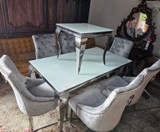 table+6 chairs+coffe table