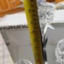 4-arm Flower  crystal tealight candle holder with a metal stand. Image 4