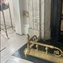 Ornate Vintage Brass Fire Fender Image 4