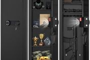 109 cm Tall Wall Gun Safe 4-Tier Hidden Gun Safe with Keypad &amp; Fingerprint
