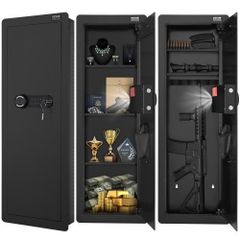 109 cm Tall Wall Gun Safe 4-Tier Hidden Gun Safe with Keypad & Fingerprint