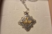Vintage Old Sterling silver Holy Spirit Religious Medal.