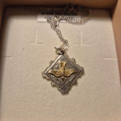 Vintage Old Sterling silver Holy Spirit Religious Medal.