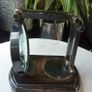 Antique-Style Brass Desktop Magnifying Glass on Folding Stand Image 4