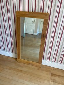 Solid wood mirror