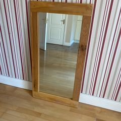 Solid wood mirror