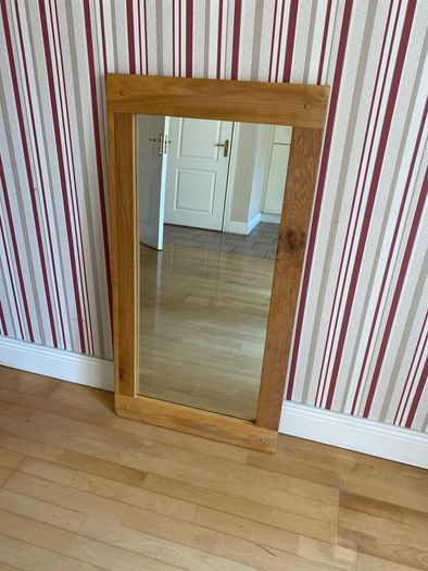 Solid wood mirror