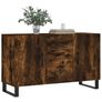 Sideboard Smoked Oak 100x36x60 cm Engineered Wood Image 3