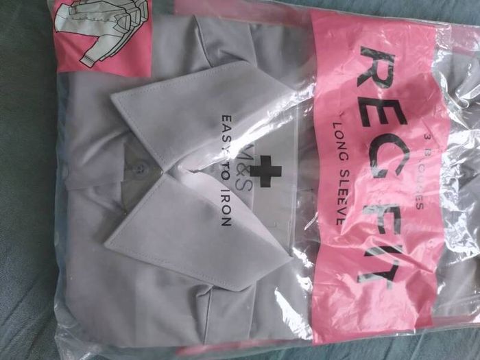 M&S grey school blouse, 8-9 yrs