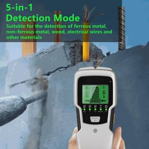 5 in 1 Stud Finder Wall Scanner, Electronic Stud with LCD Display & Audio Alarm for Wood AC Wire Metal Studs Cable Joist Detection