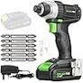 GALAX PRO Cordless Impact Driver 20V, Variable Speed (0-2800RPM),with LED Work Light, 6pcs Screwdriver Bits, 1.3Ah Battery and Charger Image 7