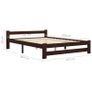 Bed Frame Dark Brown Solid Pine Wood 180x200 cm Image 6