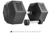 60 Kg Rubber Hex Dumbbell, Strongman, Powerlifter!