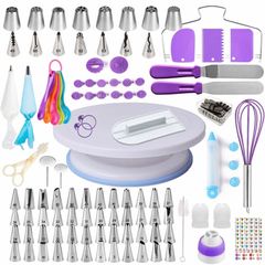 Cake Decorating Kit,137pcs Cake Decorating Supplies with Cake Turntable for Decorating