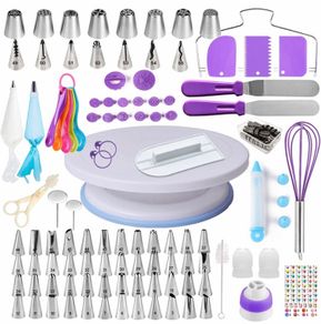 Cake Decorating Kit,137pcs Cake Decorating Supplies with Cake Turntable for Decorating