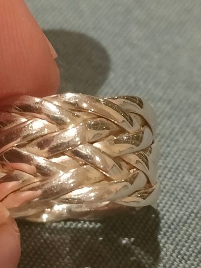 Unisex 925 Sterling silver knot ring