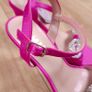Sorento Fuchsia Pink Satin Diamante Bow High Heel Sandals 5UK/38EU Image 6