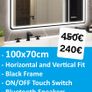 LED Bathroom Mirror 100x70 or 70x100cm Bluetooth Speakers Antifog Demister Fog Free Dual LED Light Memory Function Dimmable Bright Horizontal Vertical Image 2