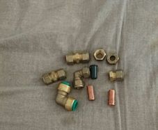 random brass pipe connector set. Diesel tank plumber heating House clearance sale unwanted stuff gift car boot sale. Spring sale now on. 12V 20V 40V Cordless Power Tools